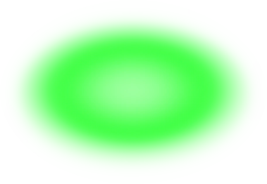 green glowing light orb